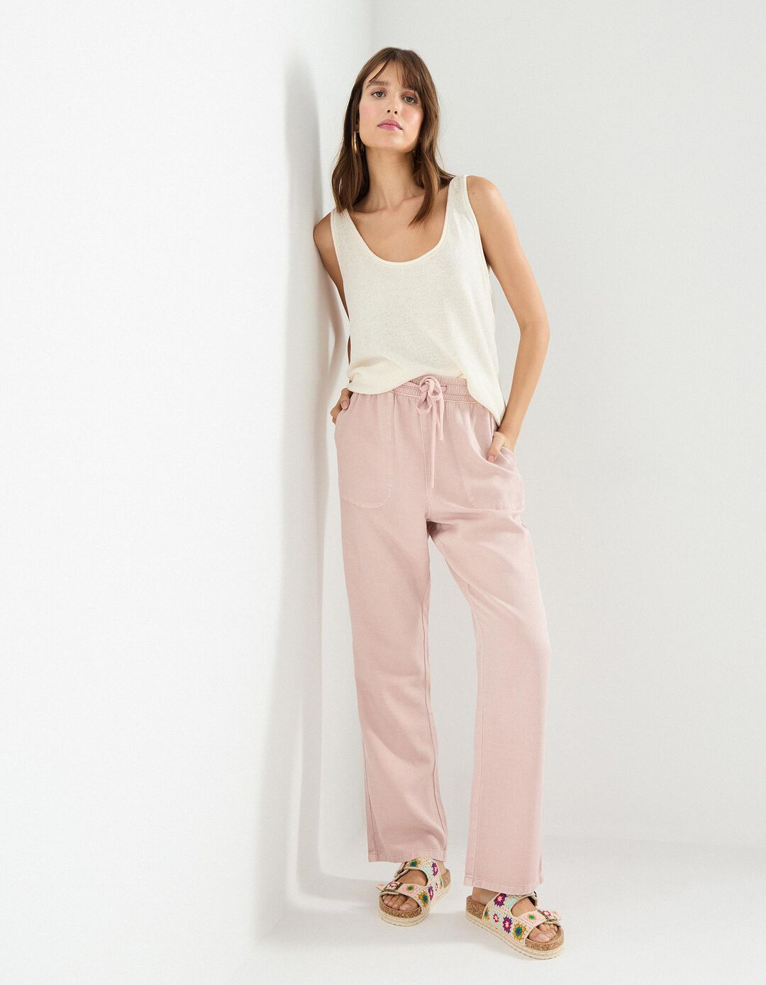 Calças Joggers, Mulher, Rosa