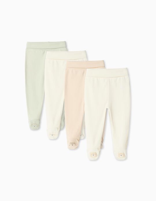 Comprar Online Pack 4 Calças com Pés, Bebé, Multicor