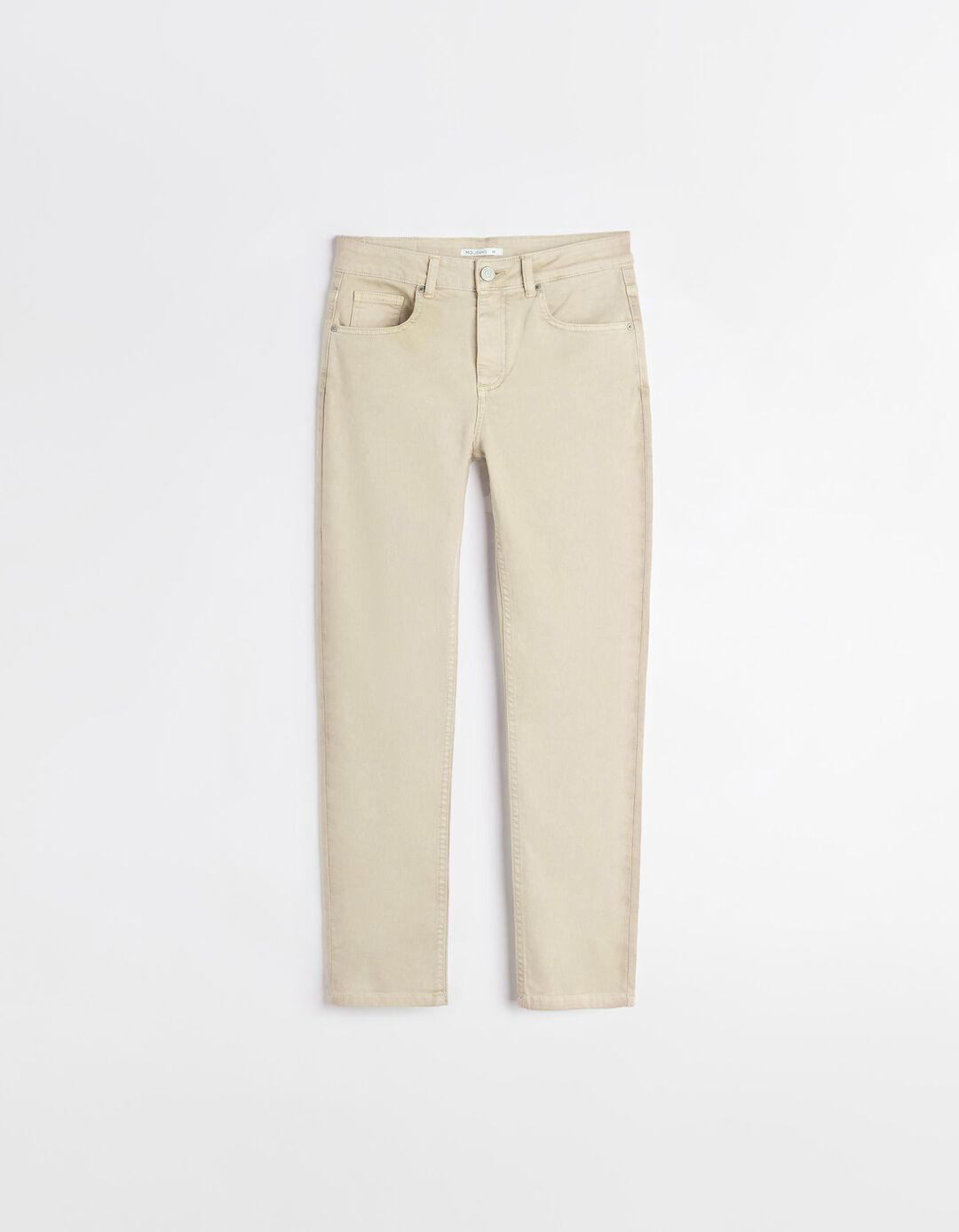 Jeans Slim Fit, Mulher, Bege Claro