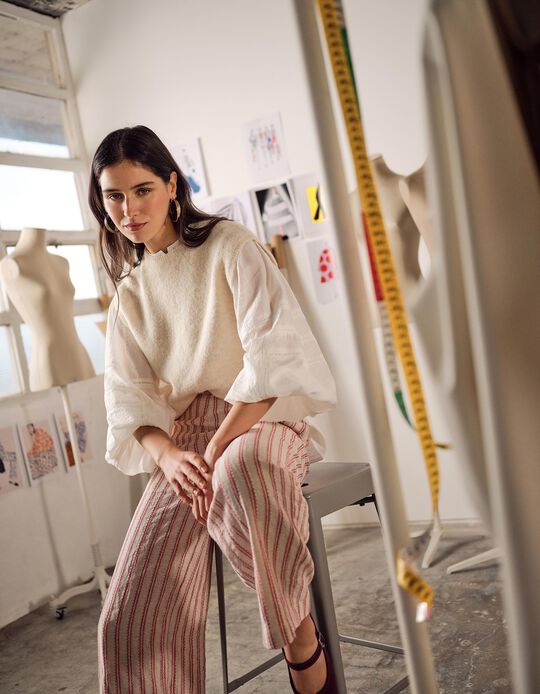 Comprar Online Colete com L&atilde;, Mulher, Bege