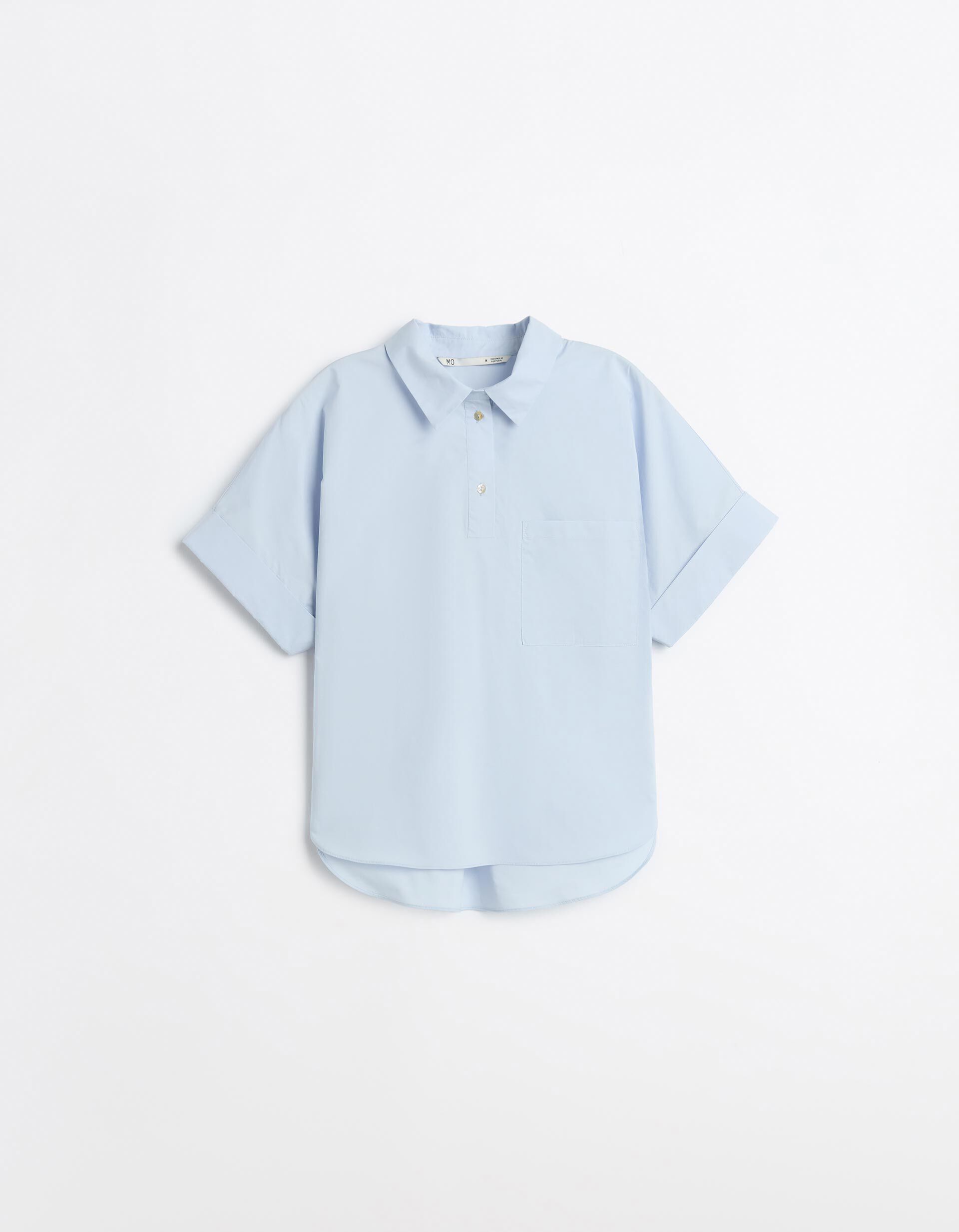 Comprar Online Camisa De Popelina, Mulher, Azul Claro