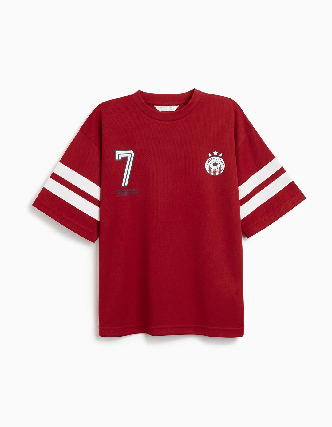 T-shirt Loose, Menino, Vermelho Escuro