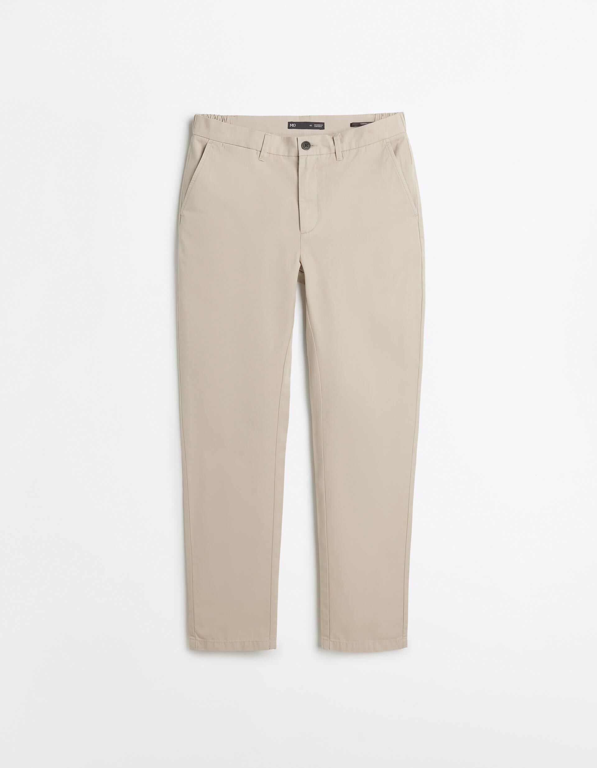 Comprar Online Cal&ccedil;as 'Tapered Fit', Homem, Bege Claro