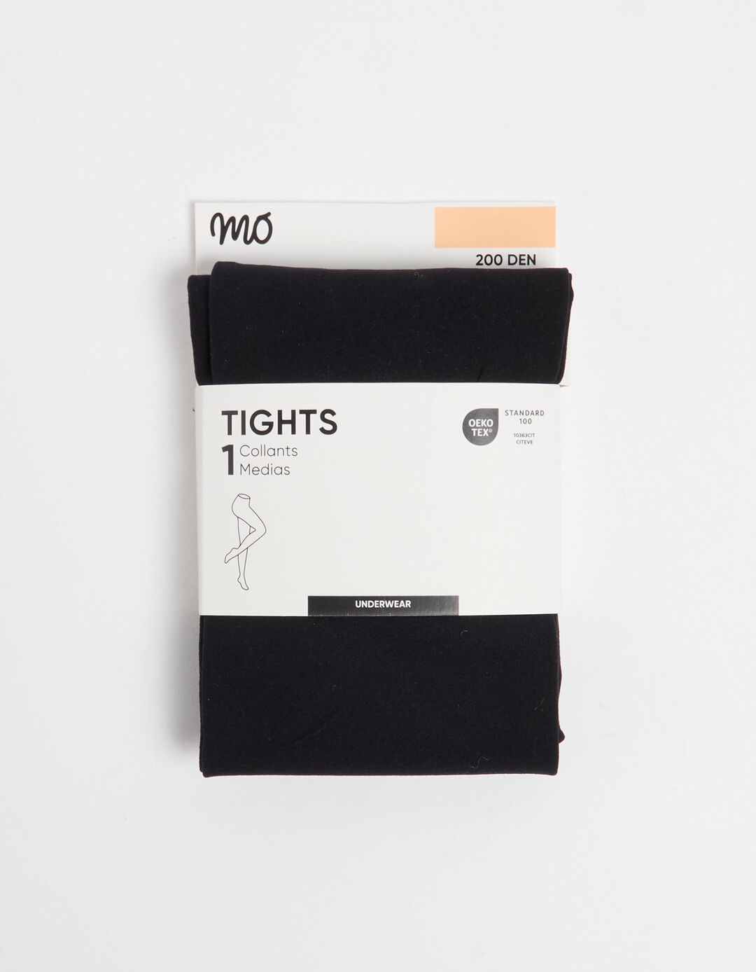 Collants Opacos 200 DEN, Mulher, Preto