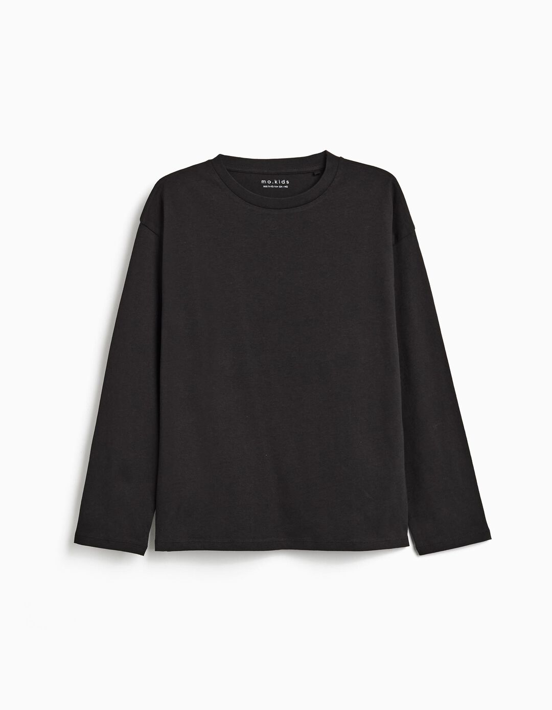 T-shirt Manga Comprida, Menino, Preto