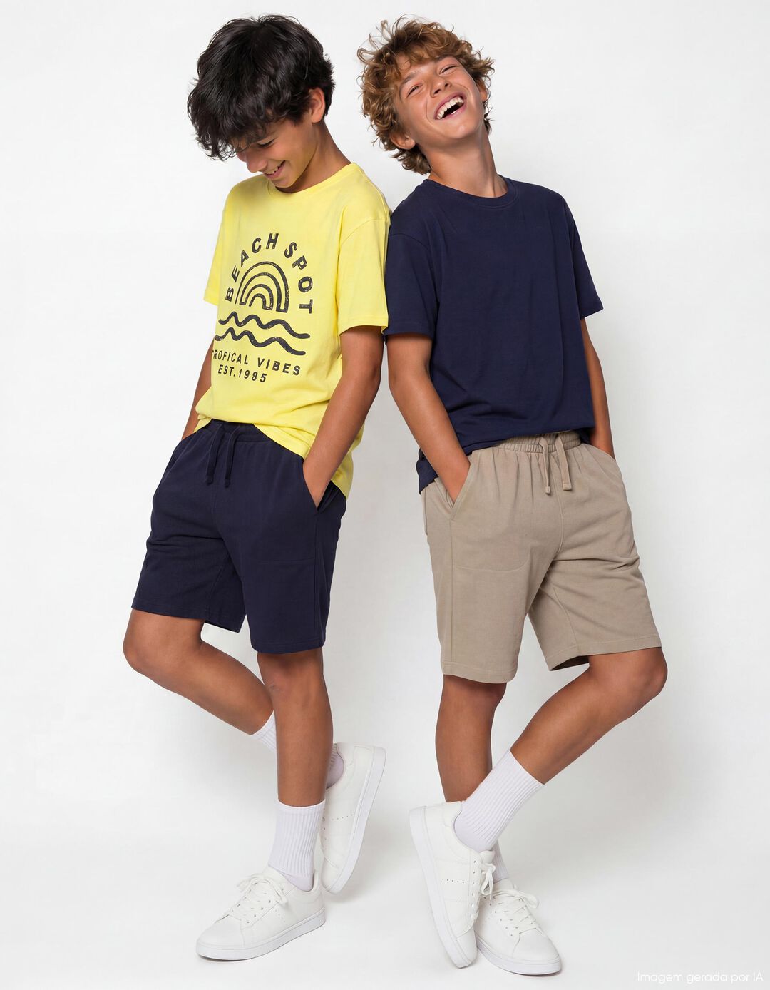 Pack 2 Cal&ccedil;&otilde;es Jersey, Menino, Azul Escuro