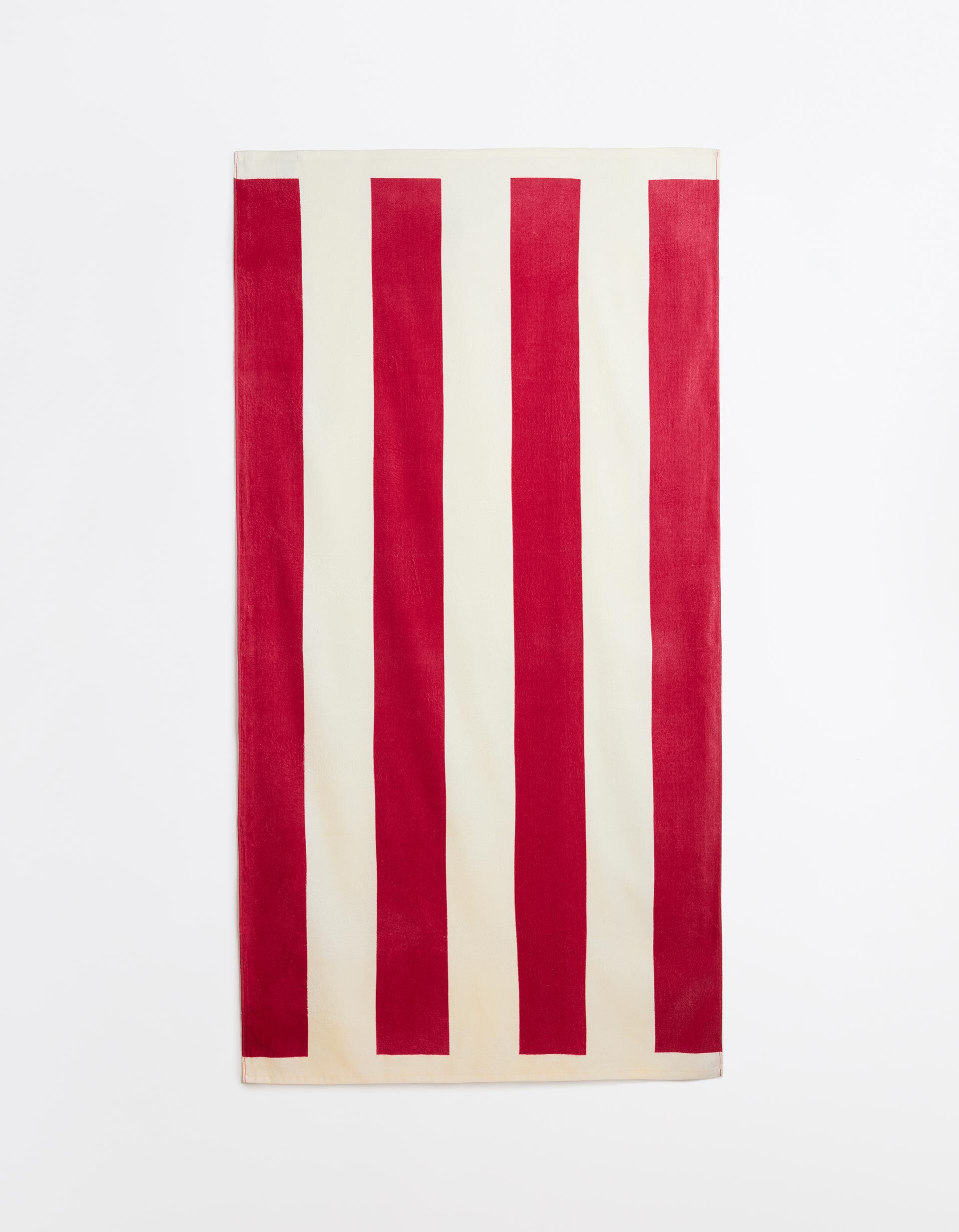 Comprar Online Toalha de Praia Riscas, Vermelho