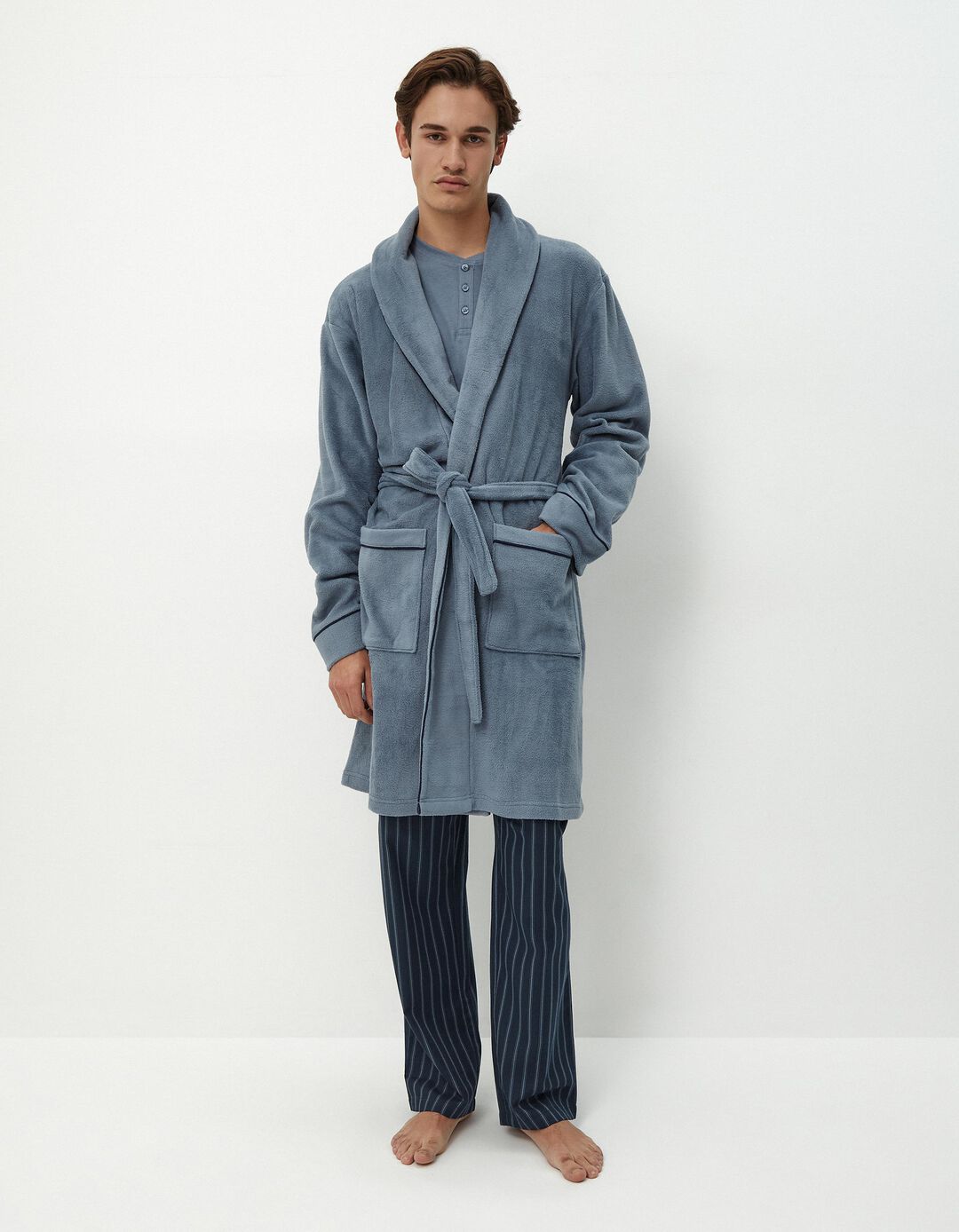 Robe Polar, Homem, Azul