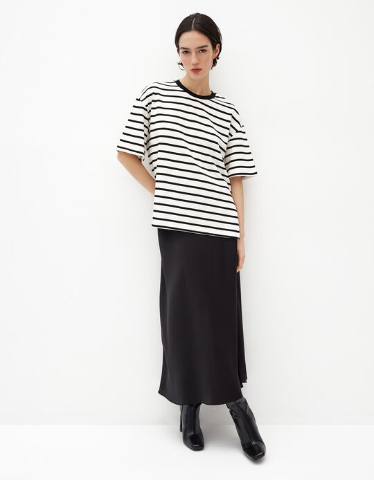 Comprar Online T-shirt Riscas, Mulher, Preto