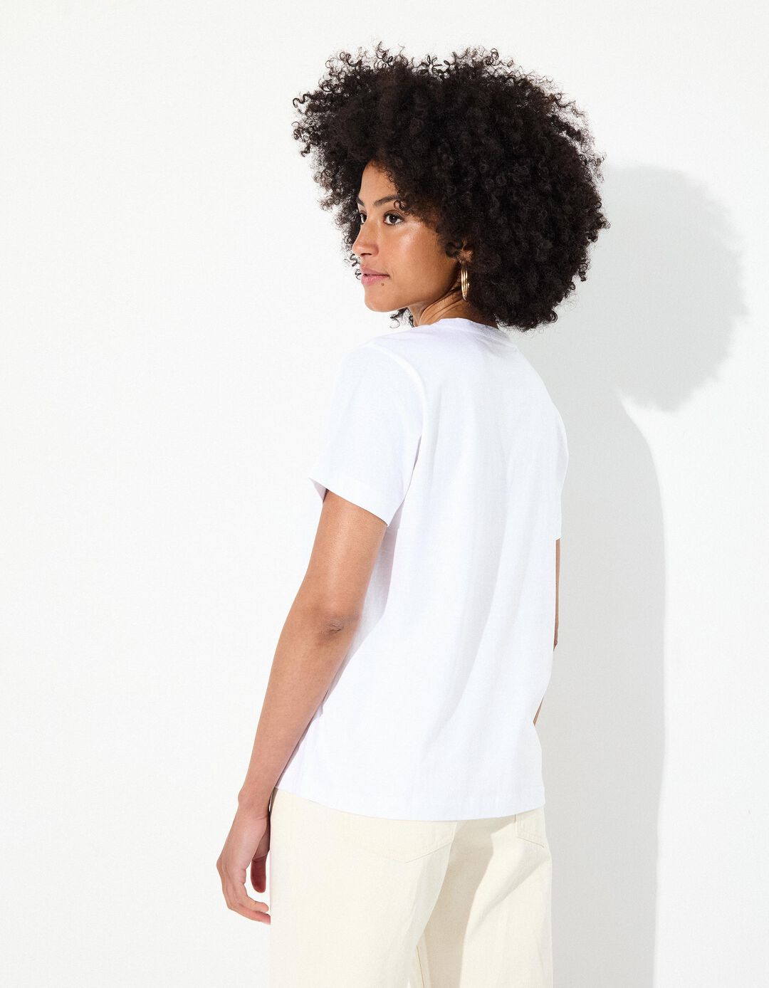 T-shirt, Mulher, Branco