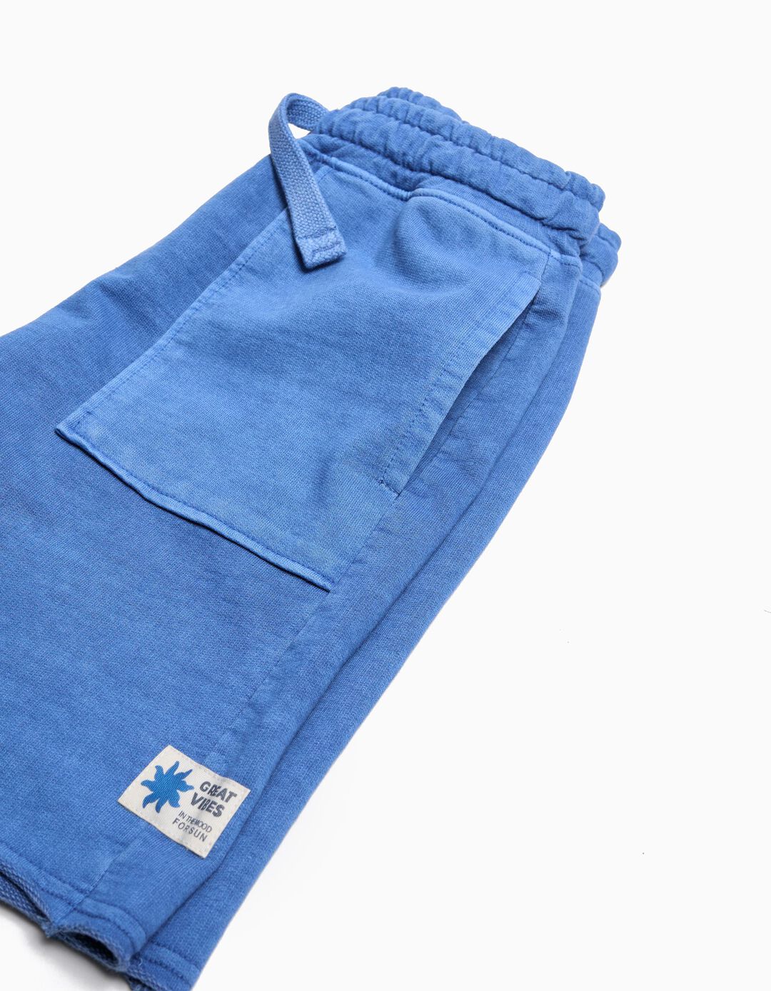 Calções Fleece, Menino, Azul 