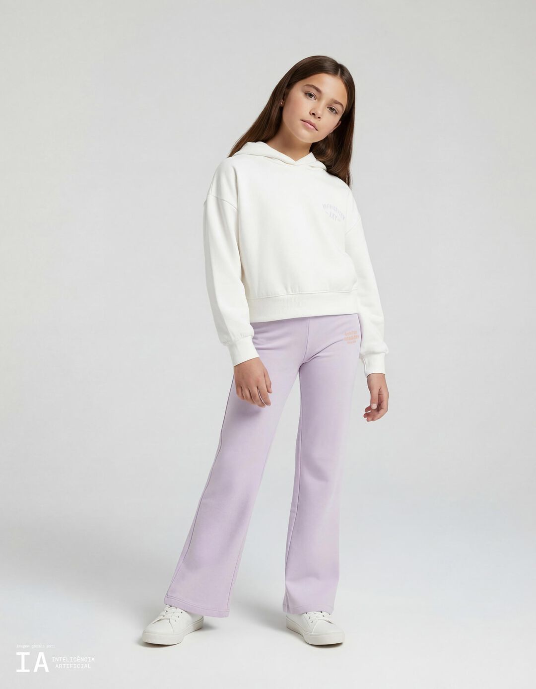 Leggings Flare, Menina, Roxo Claro