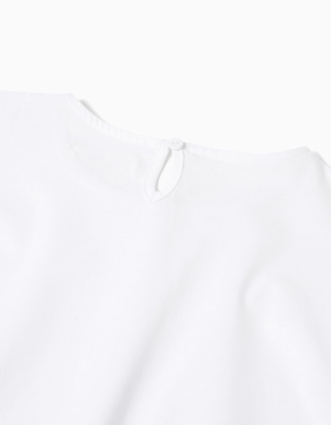 T-shirt Bordada, Menina, Branco 