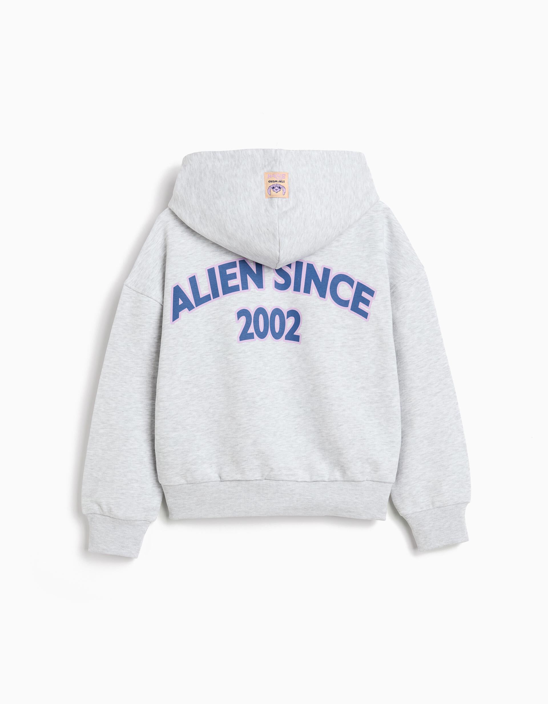 Comprar Online Sweatshirt Capuz 'Stitch' &copy;Disney, Menina, Cinzento Claro