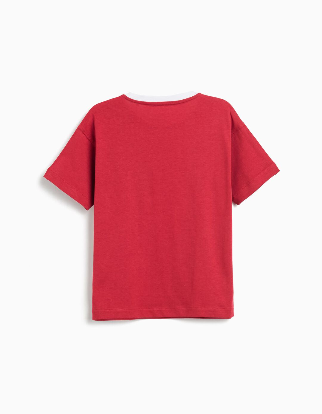 T-shirt Print, Menino, Vermelho Escuro 