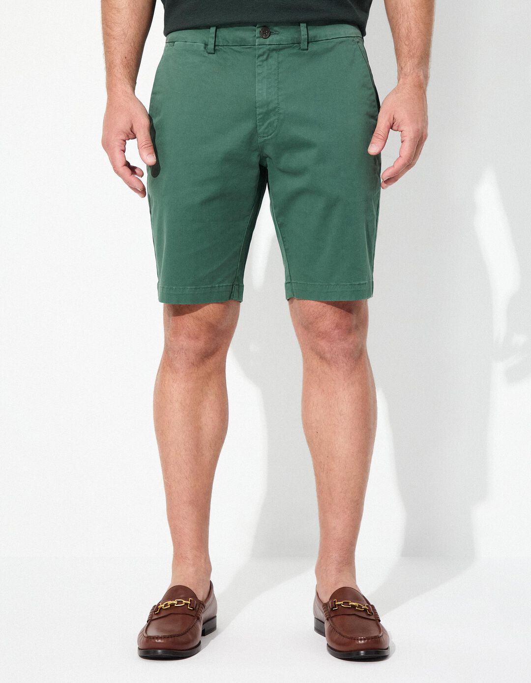 Calções 'Slim fit', Homem, Verde Escuro