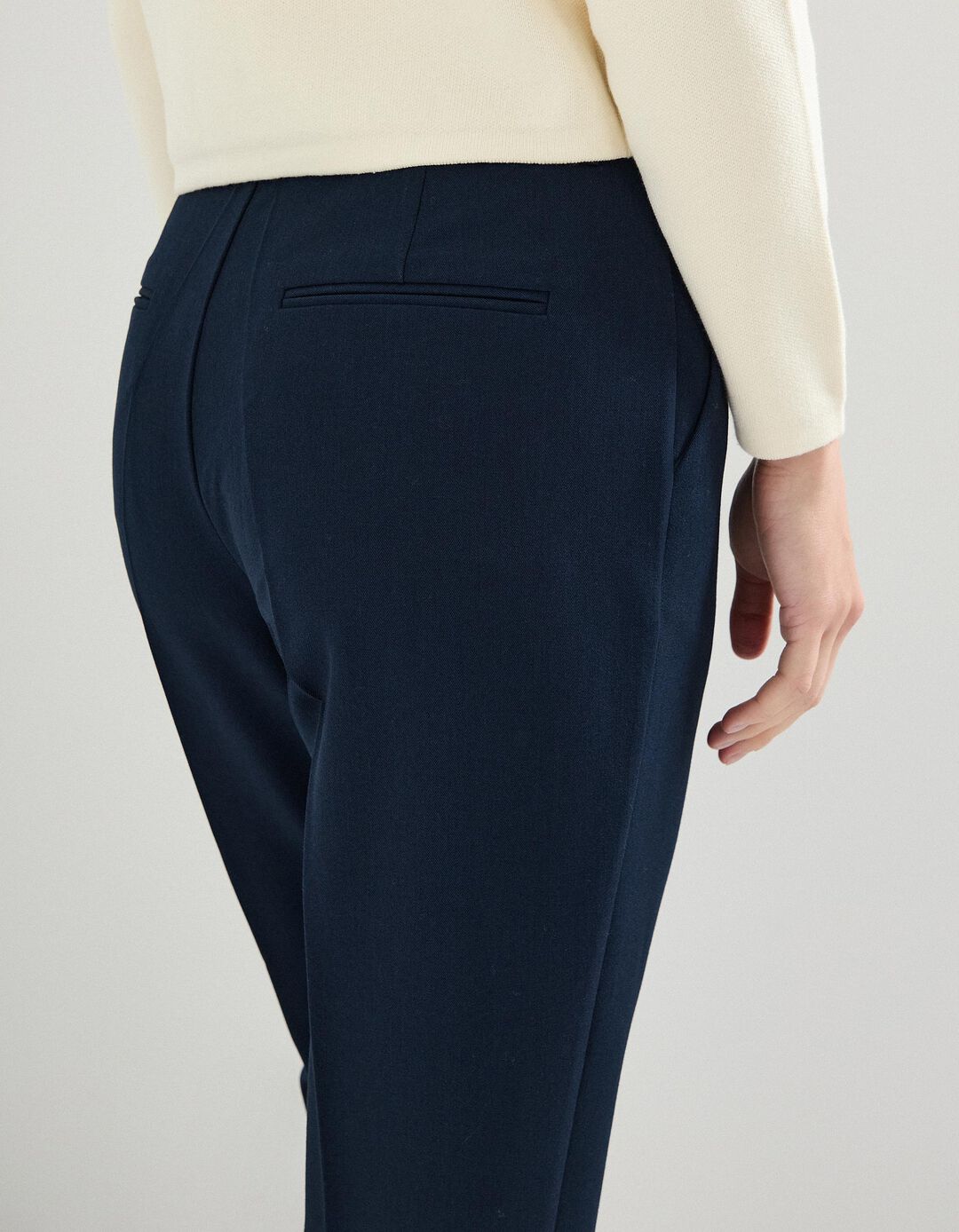 Calças Tailored, Mulher, Azul Escuro