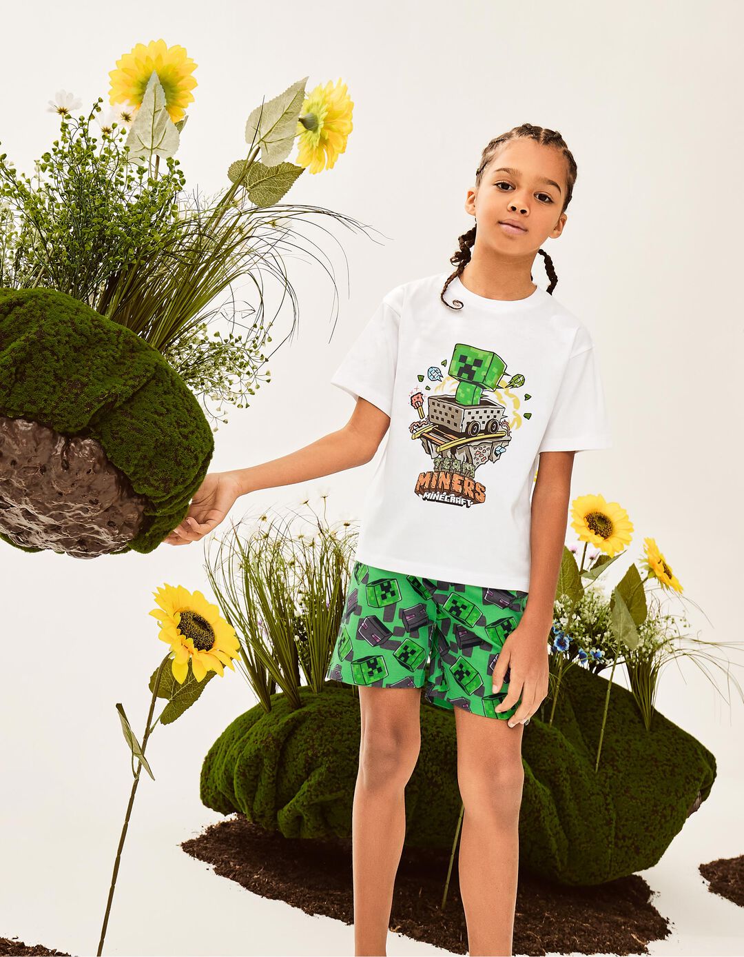 Pijama 'Minecraft', Menino, Branco