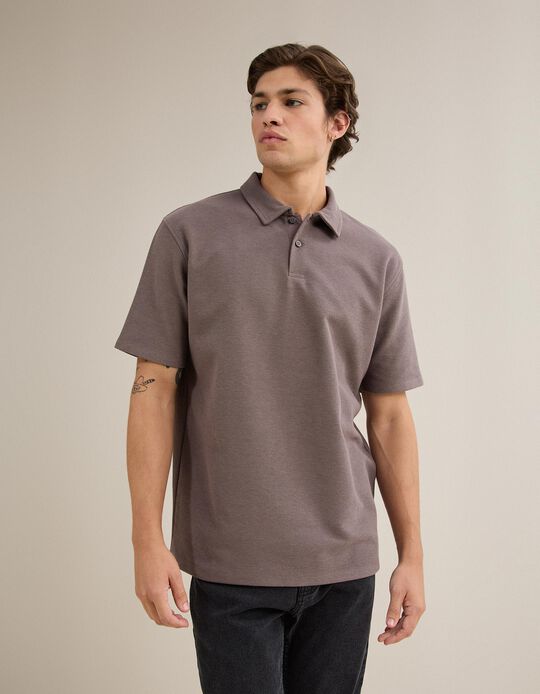 Comprar Online Polo Estruturado, Homem, Castanho Escuro