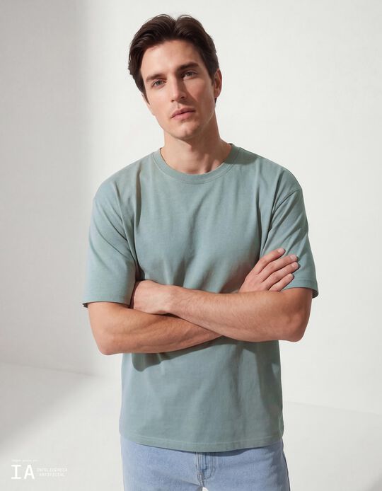 Comprar Online T-shirt Heavy Jersey, Homem, Cinzento