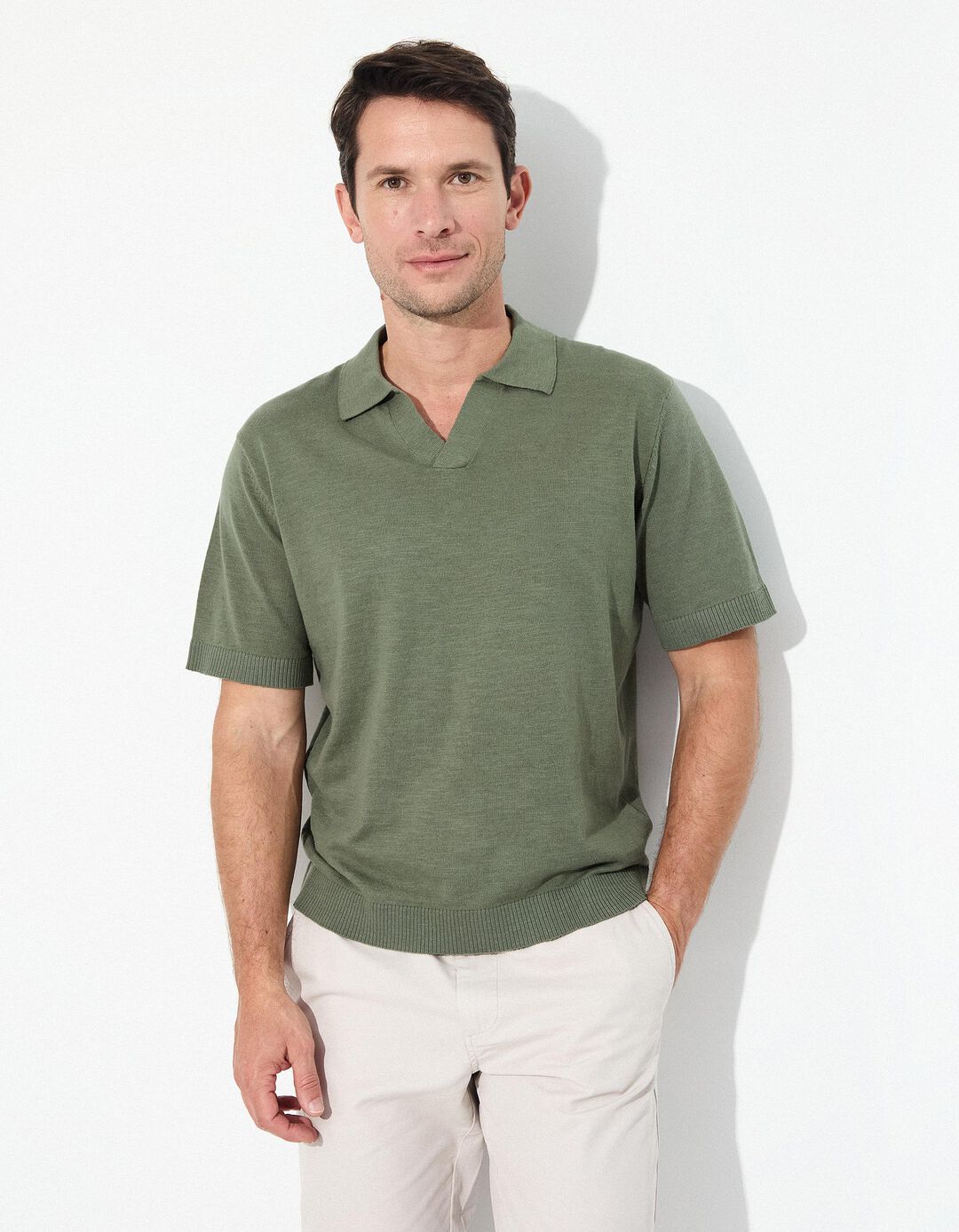 Polo, Homem, Verde Claro