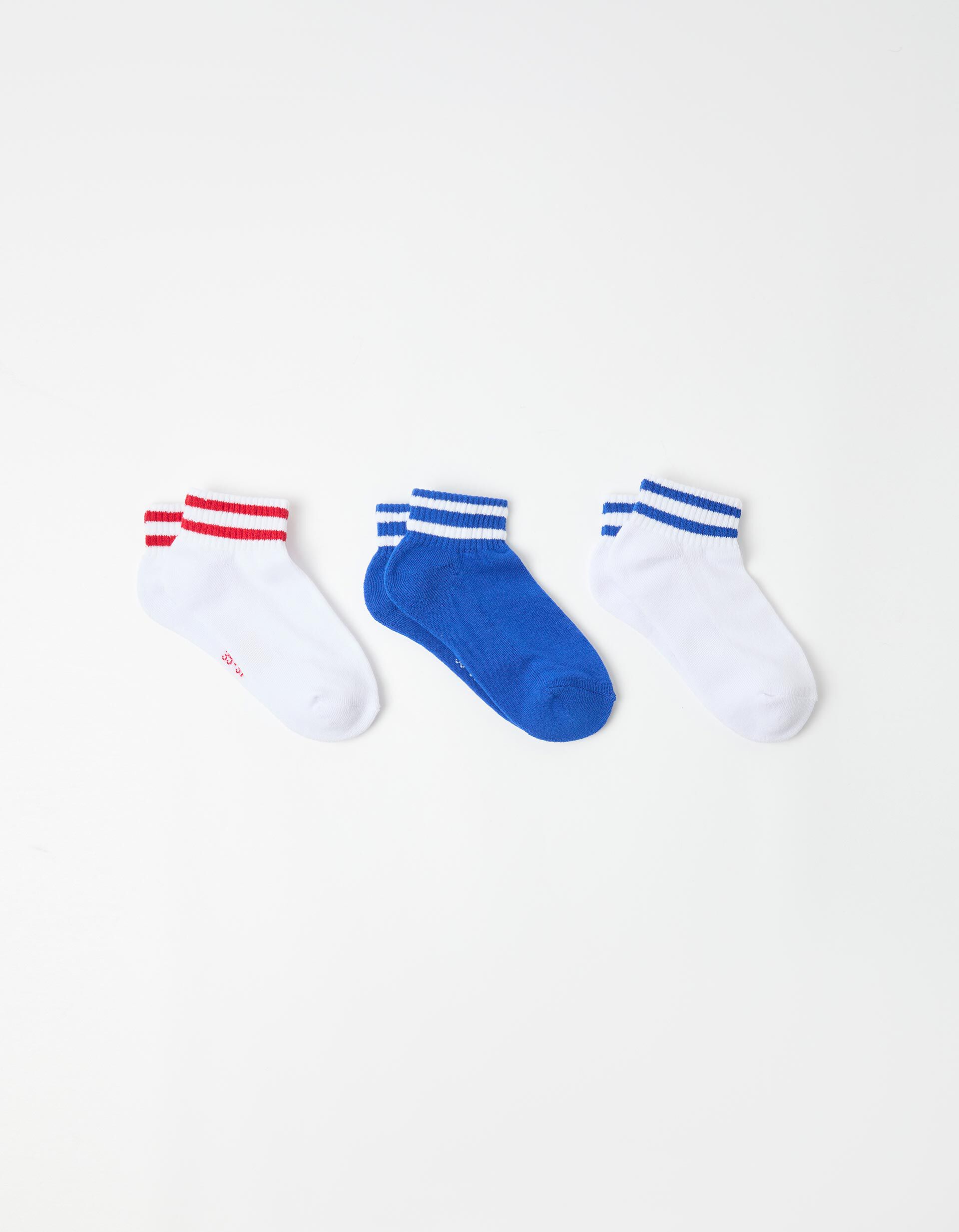 Comprar Online Pack 3 Pares de Meias Tornozelo, Mulher, Multicor