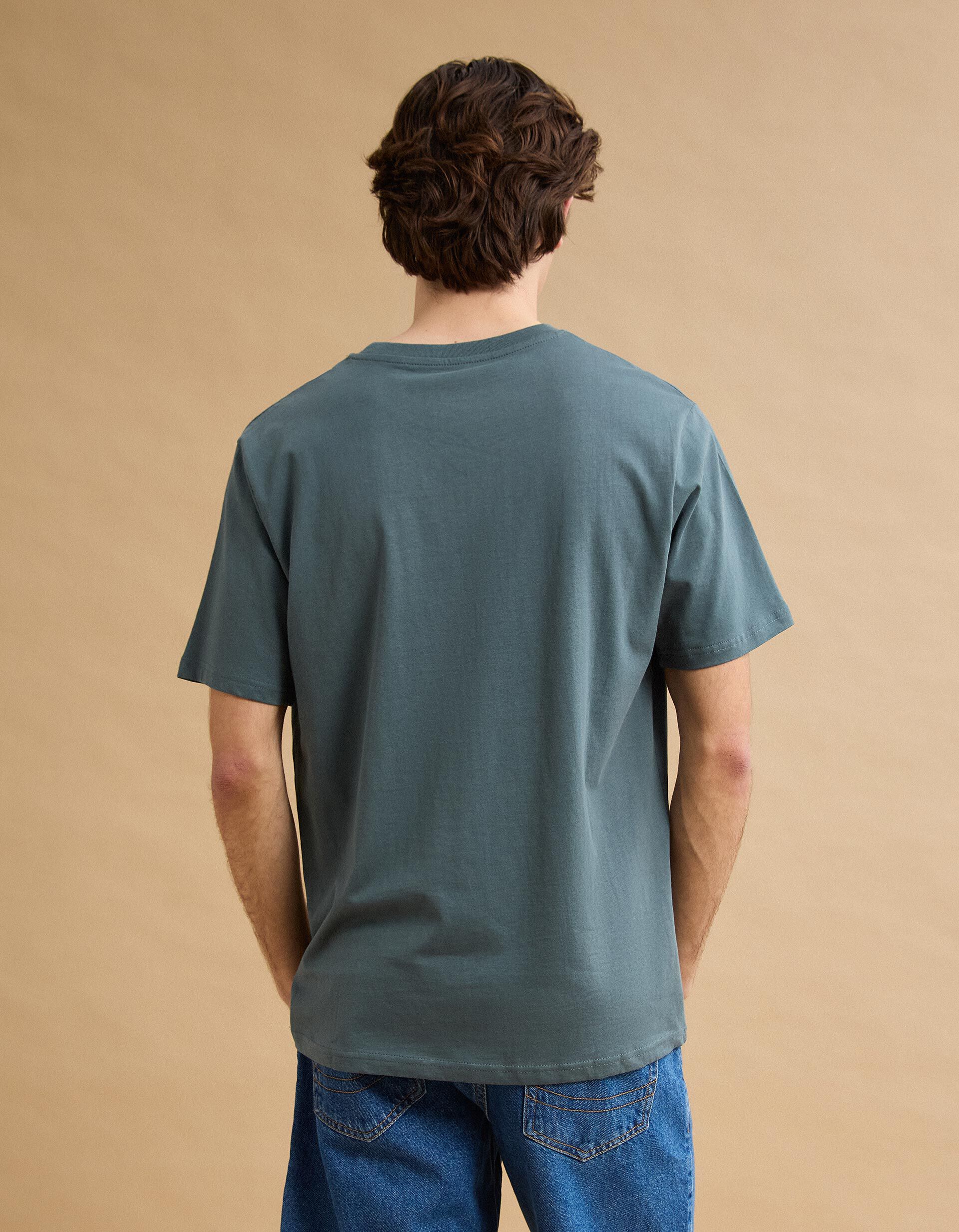 Comprar Online T-shirt Jersey Estampado, Homem, Azul Escuro