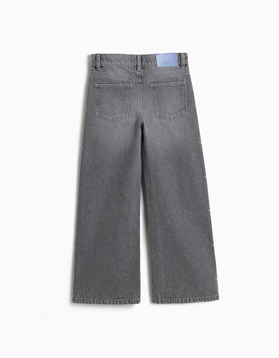 Cal&ccedil;as de Ganga 'Wide Leg' Estrelas, Menina, Cinzento