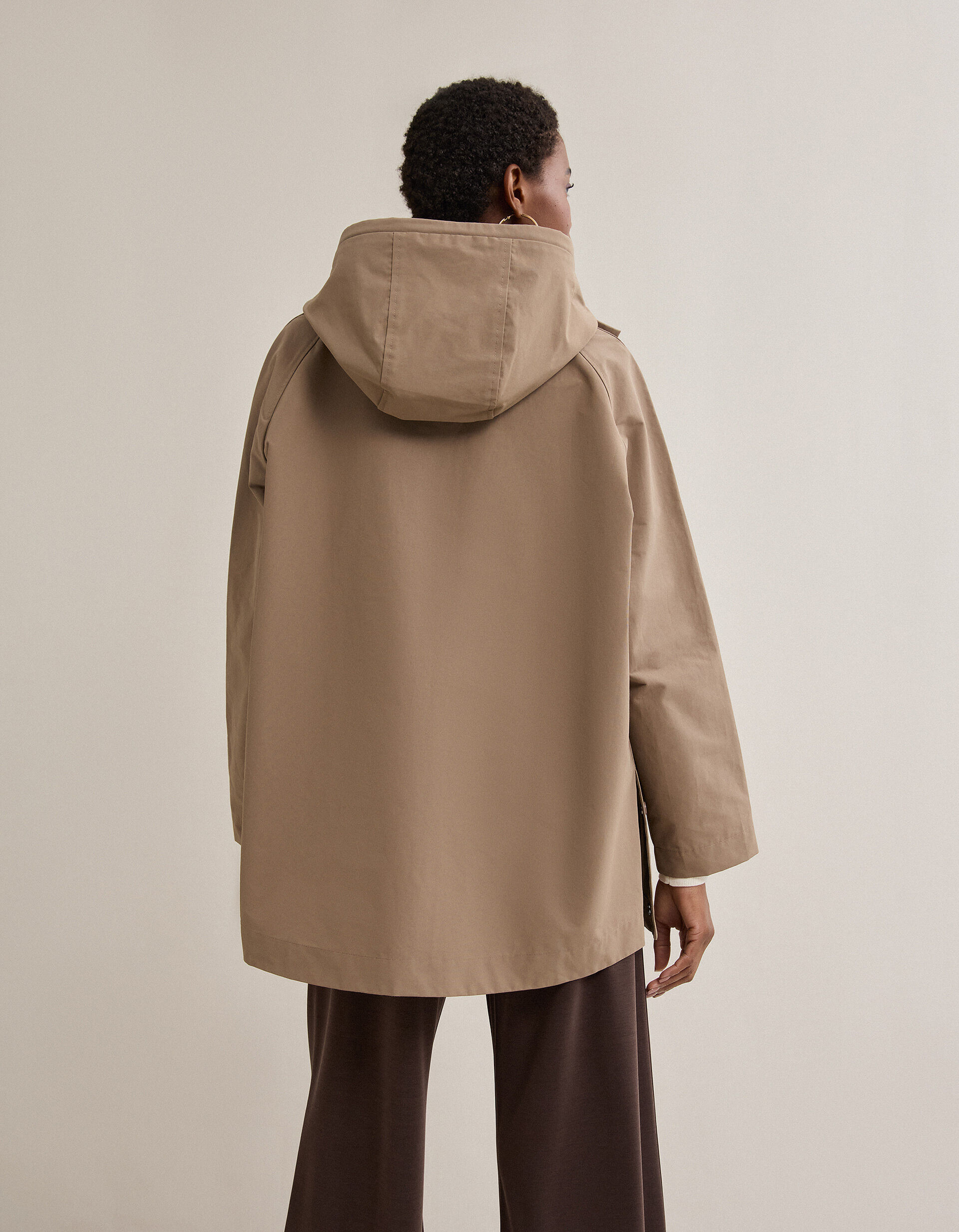 Comprar Online Parka Capuz, Mulher, Bege Escuro