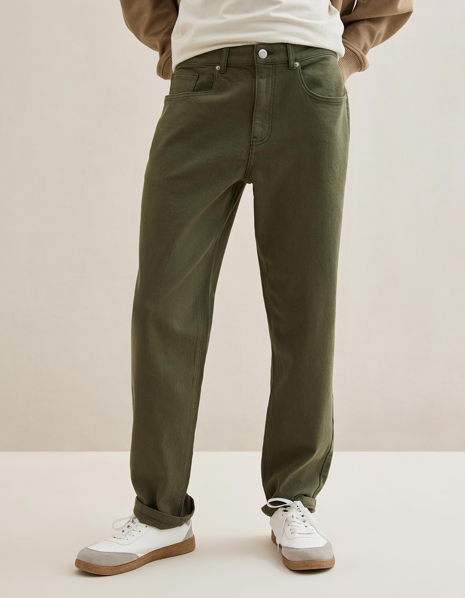 Comprar Online Cal&ccedil;as 'Tapered Fit', Homem, Verde Escuro