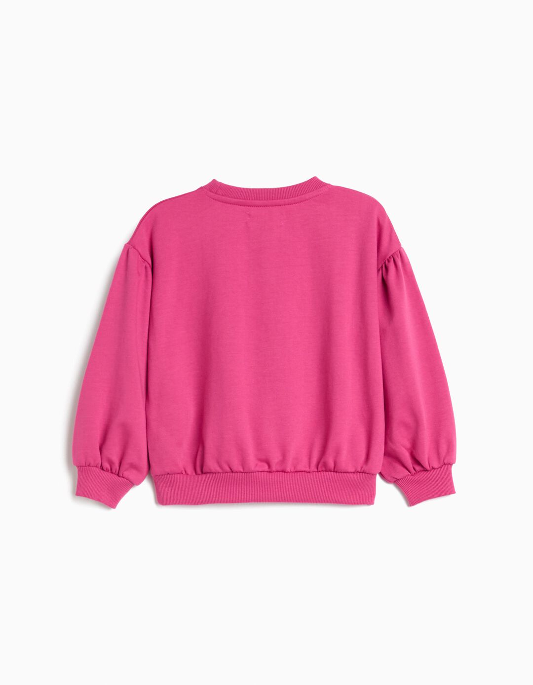 Sweatshirt De Felpa Estampada, Menina, Rosa Escuro