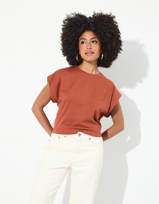 Comprar Online T-shirt, Mulher, Laranja Escuro