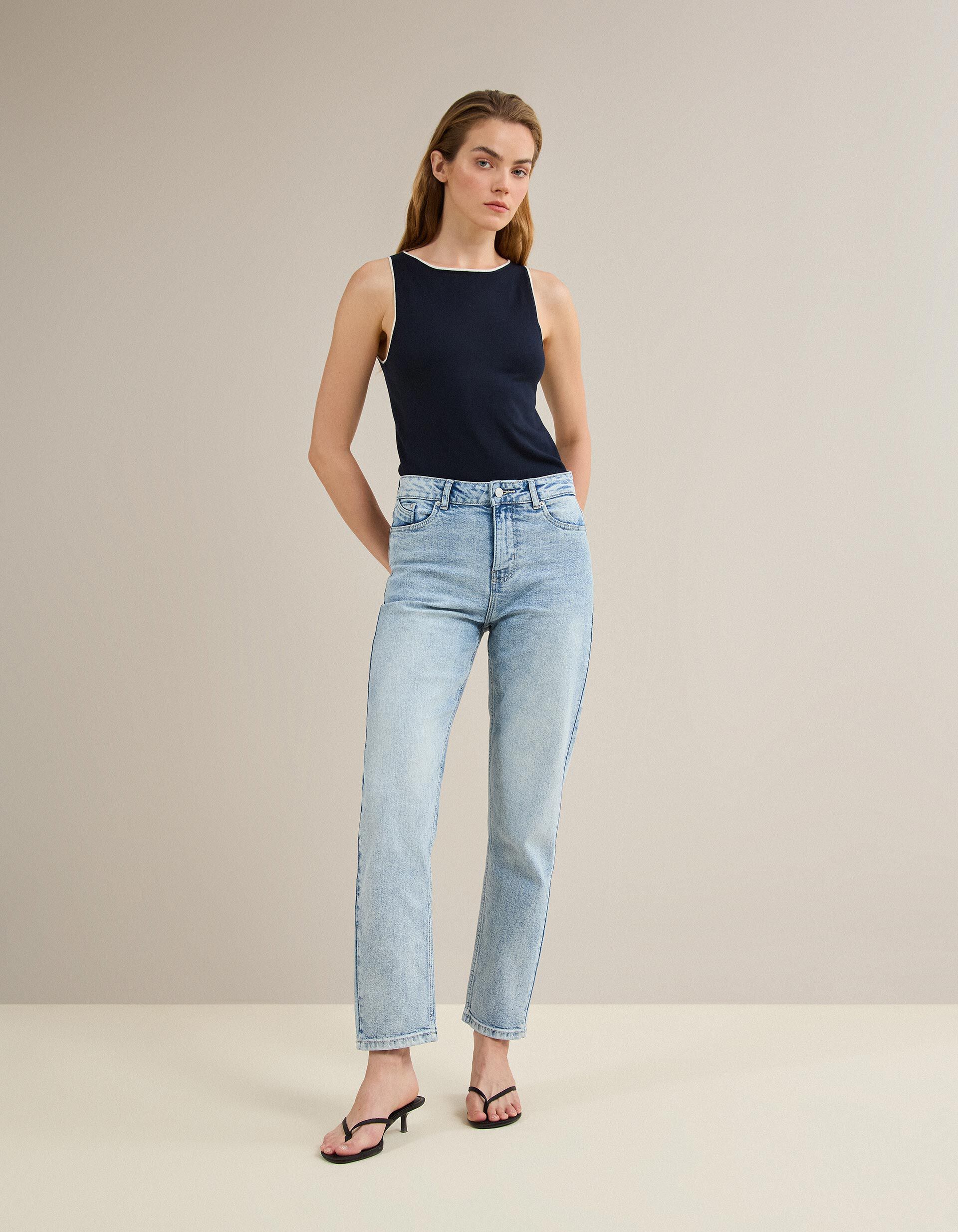 Comprar Online Cal&ccedil;as de Ganga 'Tapered Mom Fit', Mulher, Azul Claro