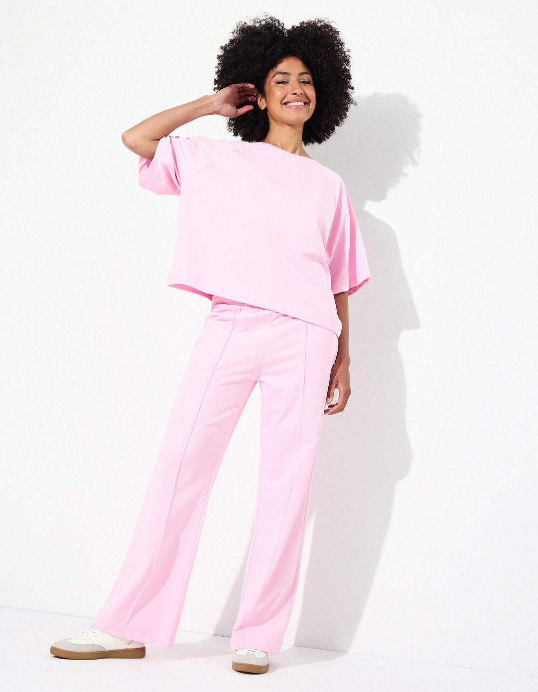 Joggers Wide Leg, Mulher, Rosa
