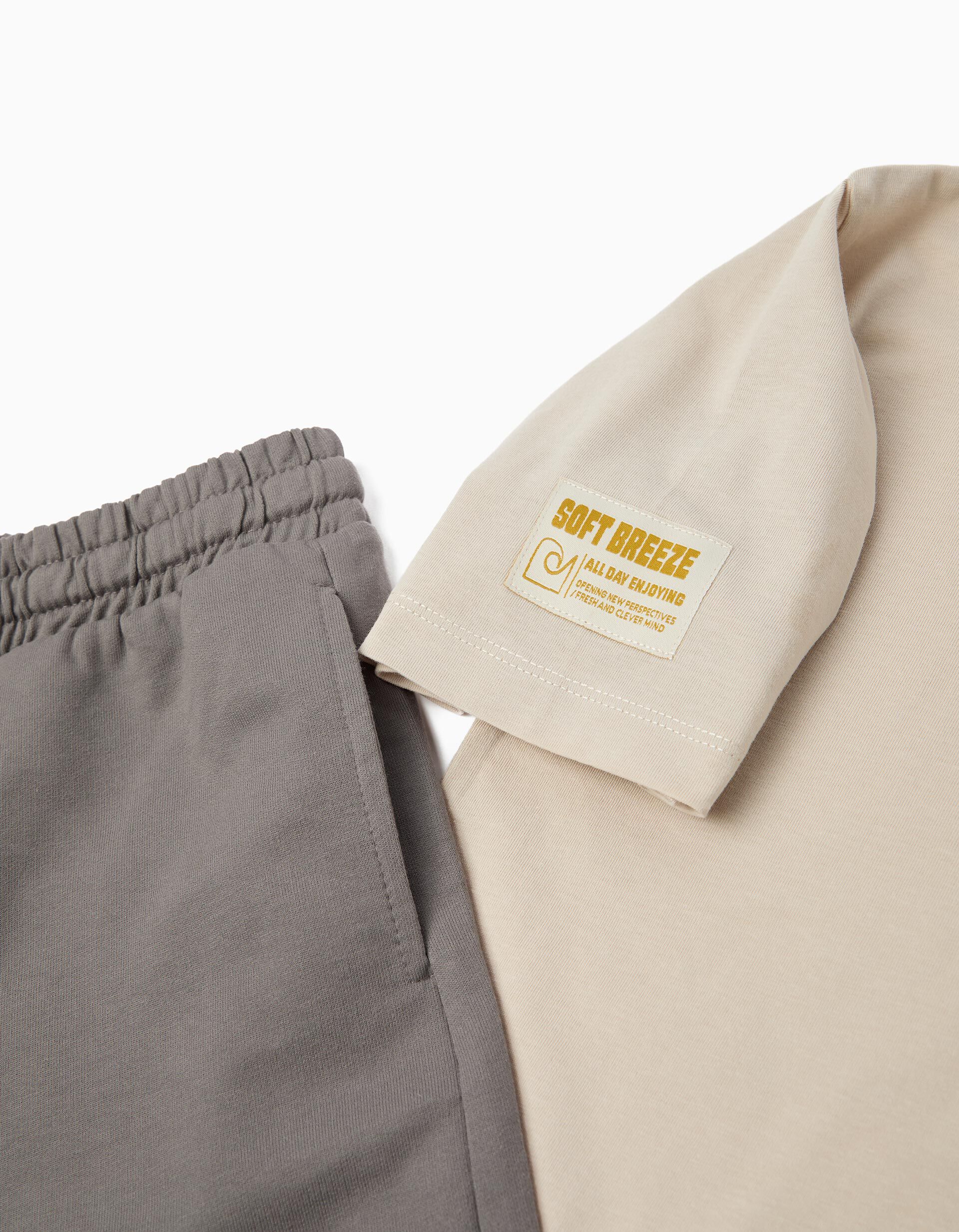 Comprar Online Conjunto T-shirt e Cal&ccedil;&otilde;es, Menino, Cinzento