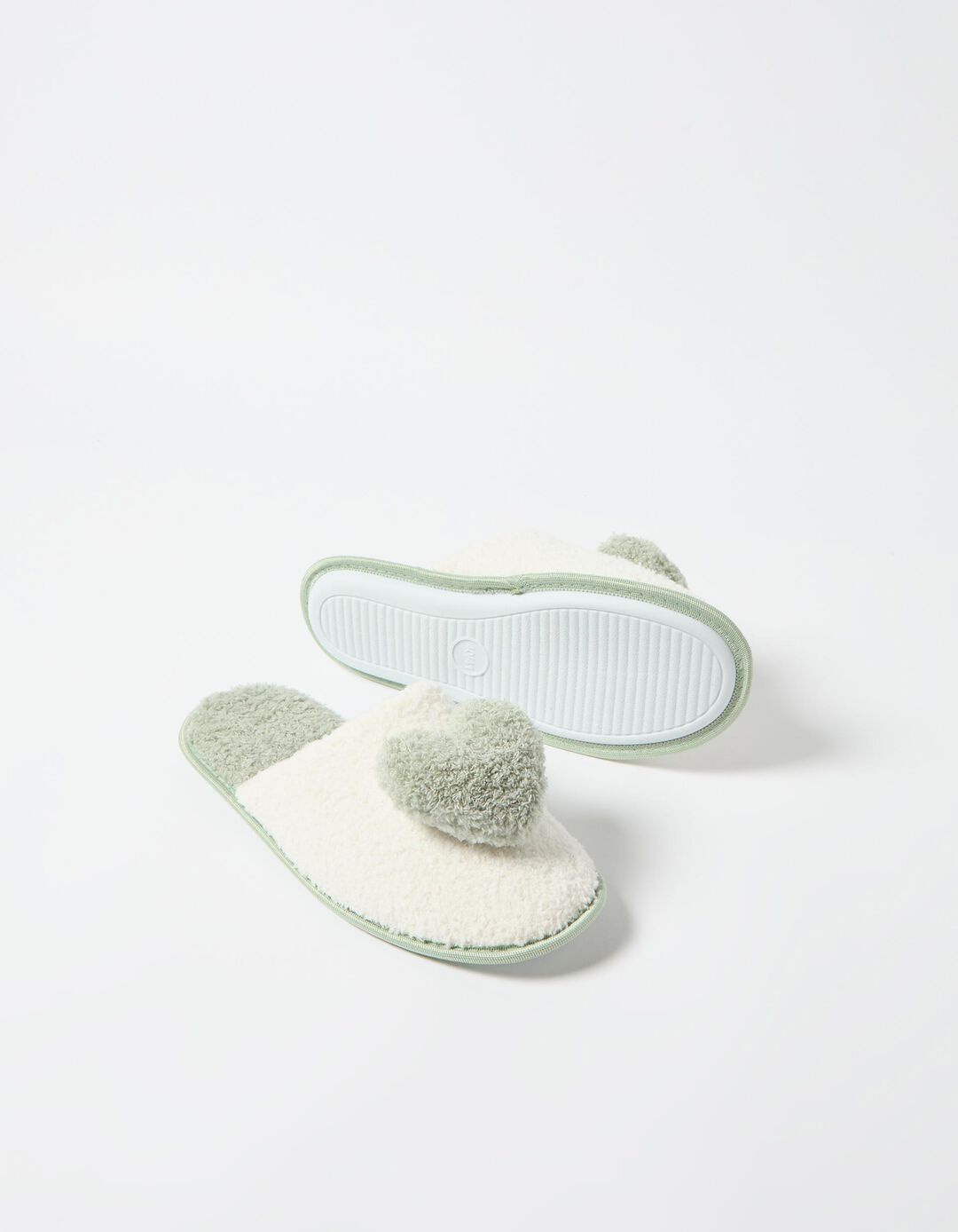 Chinelos de Quarto com Coração, Mulher, Verde