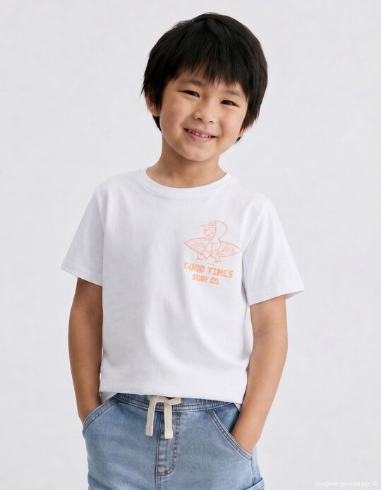 Comprar Online T-shirt Estampada, Menino, Branco