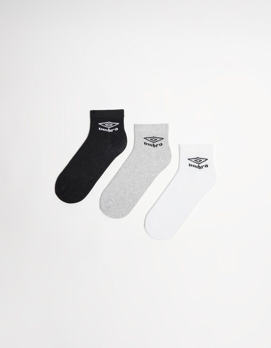 Comprar Online Pack 3 Pares de Meias Tornozelo 'Umbro', Homem, Multicor