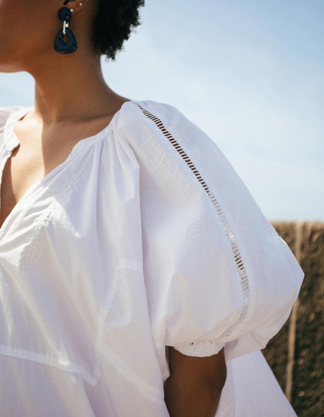 Vestido Popelina, Mulher, Branco