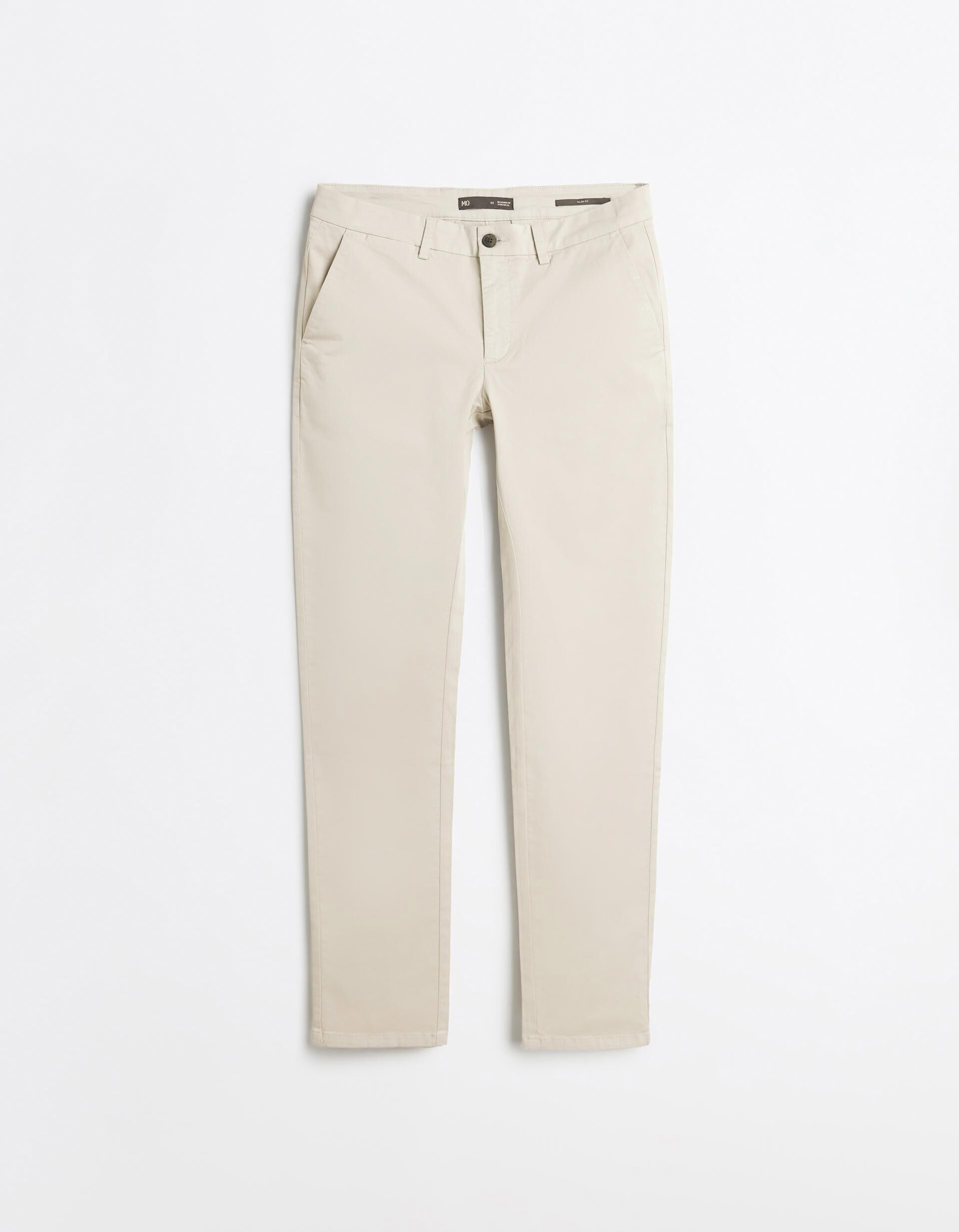 Comprar Online Cal&ccedil;as Chino Slim, Homem, Bege Claro