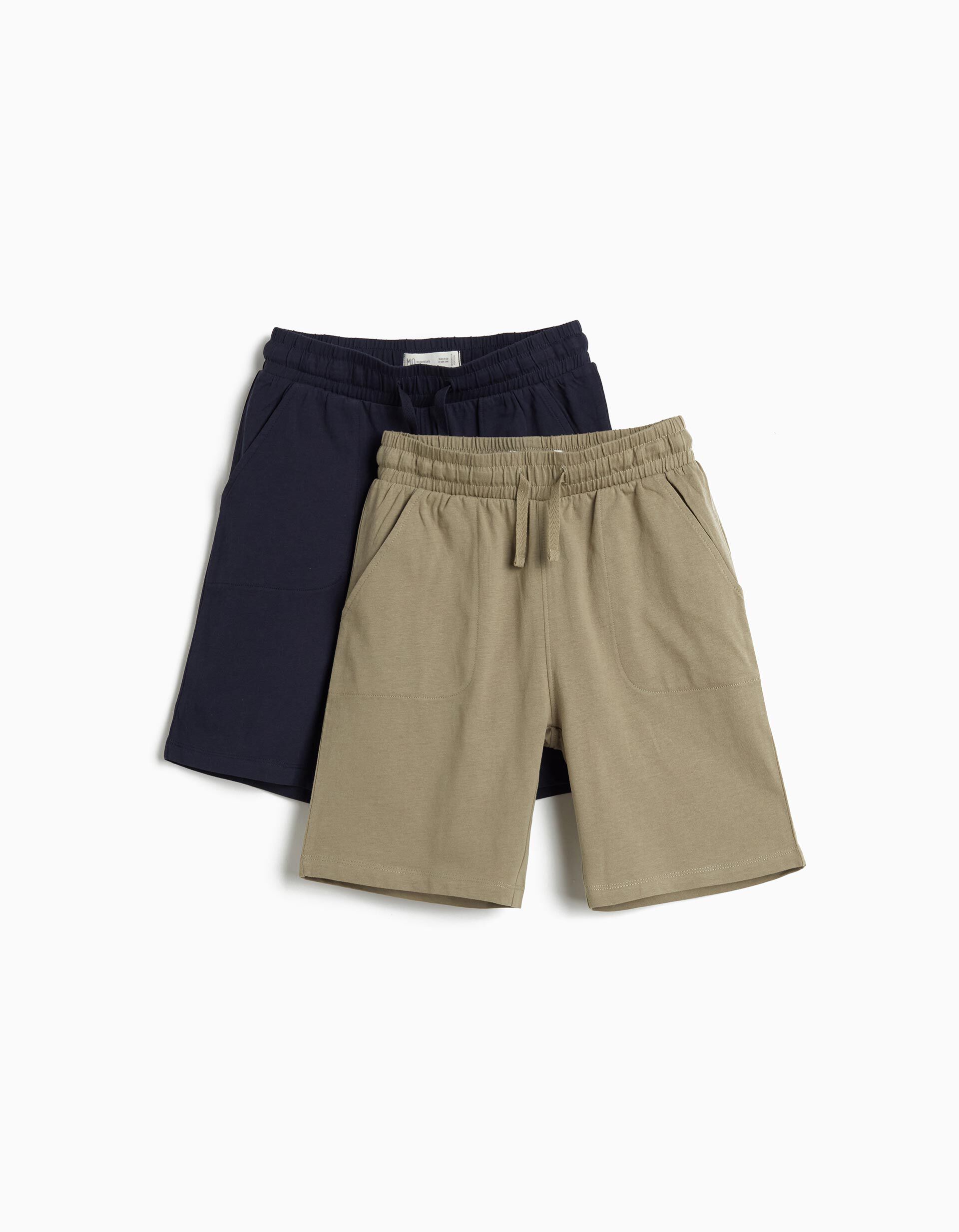 Comprar Online Pack 2 Cal&ccedil;&otilde;es Jersey, Menino, Azul Escuro