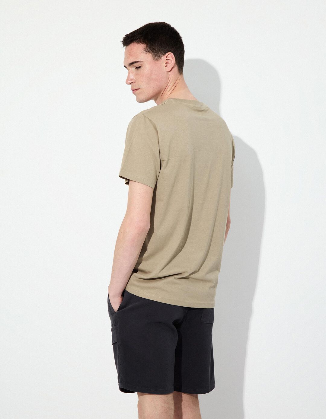 T-shirt, Homem, Bege Escuro 