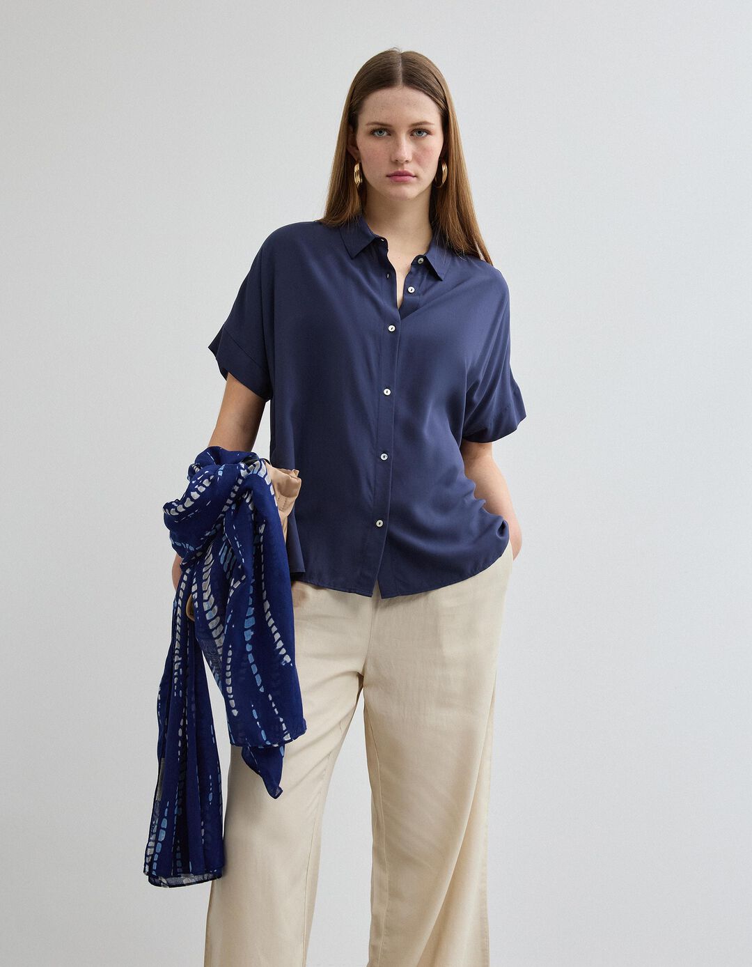 Blusa, Mulher, Azul Escuro