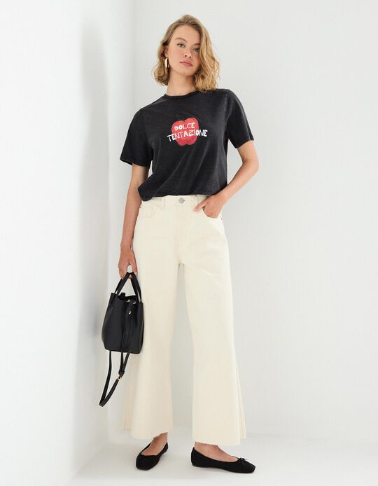 Comprar Online Calças Culotte, Mulher, Bege Claro