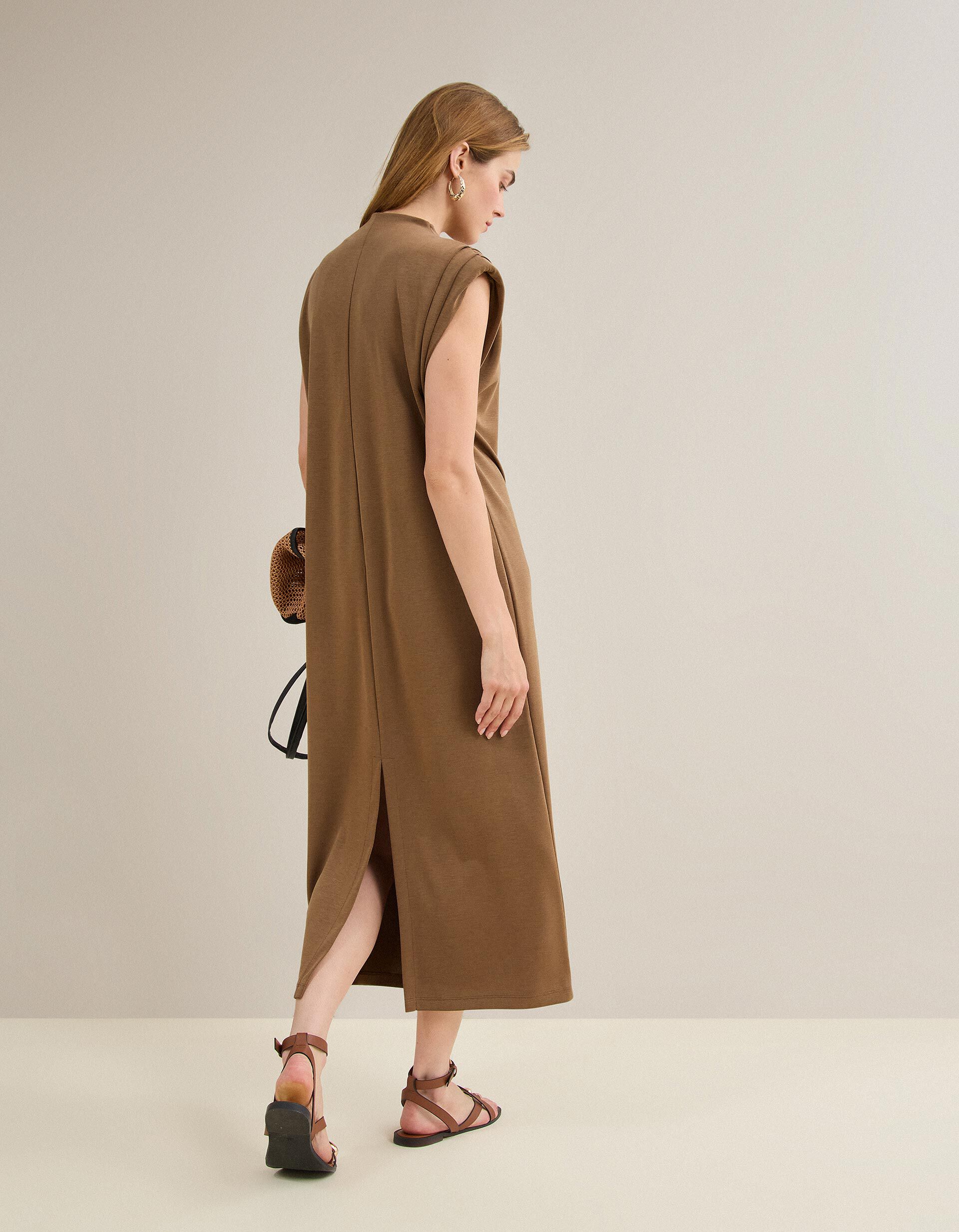 Comprar Online Vestido Comprido, Mulher, Bege 
