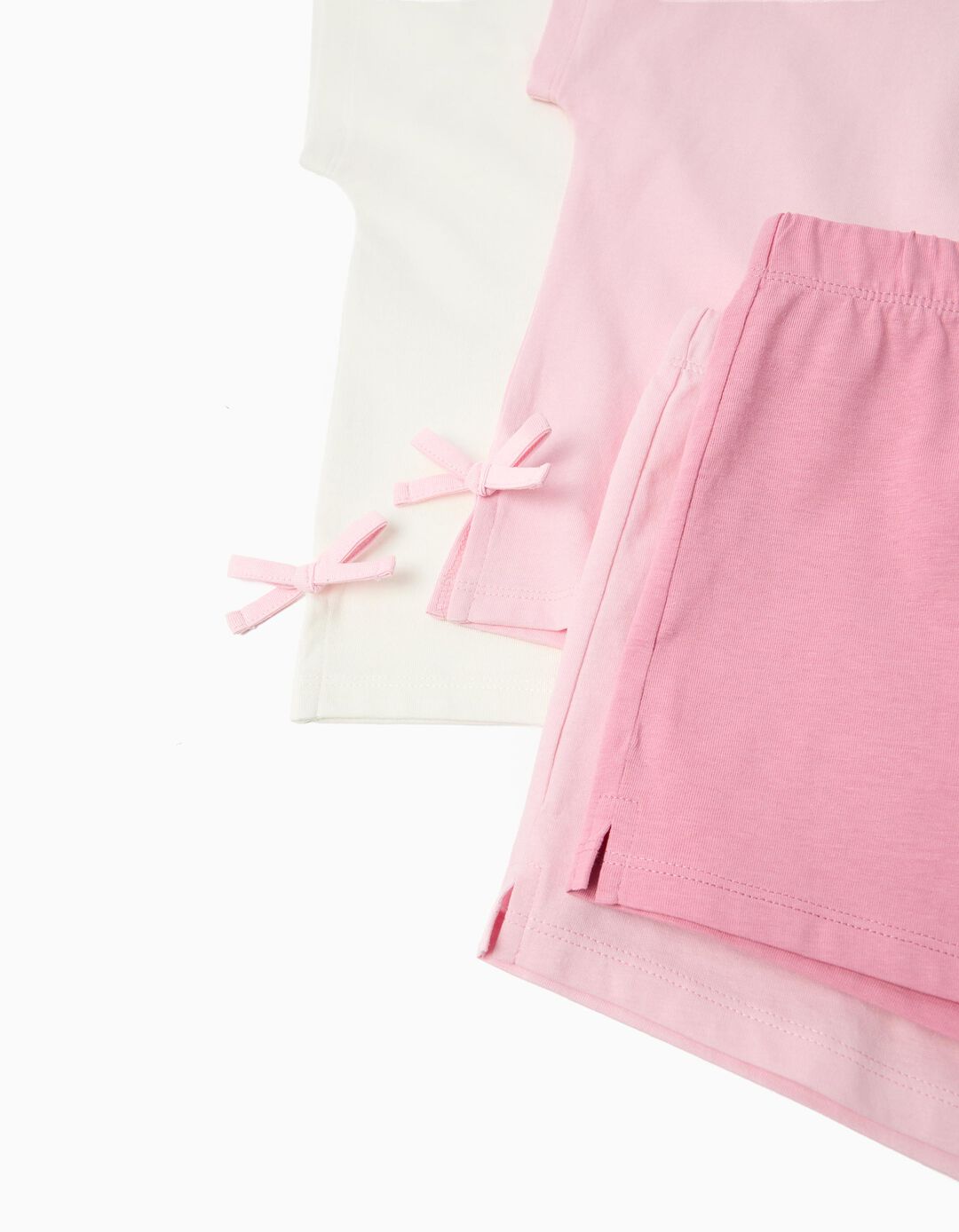 Pack 2 Pijamas Jersey, Menina, Branco