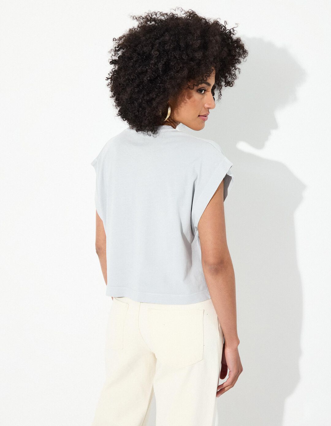 T-shirt, Mulher, Cinzento