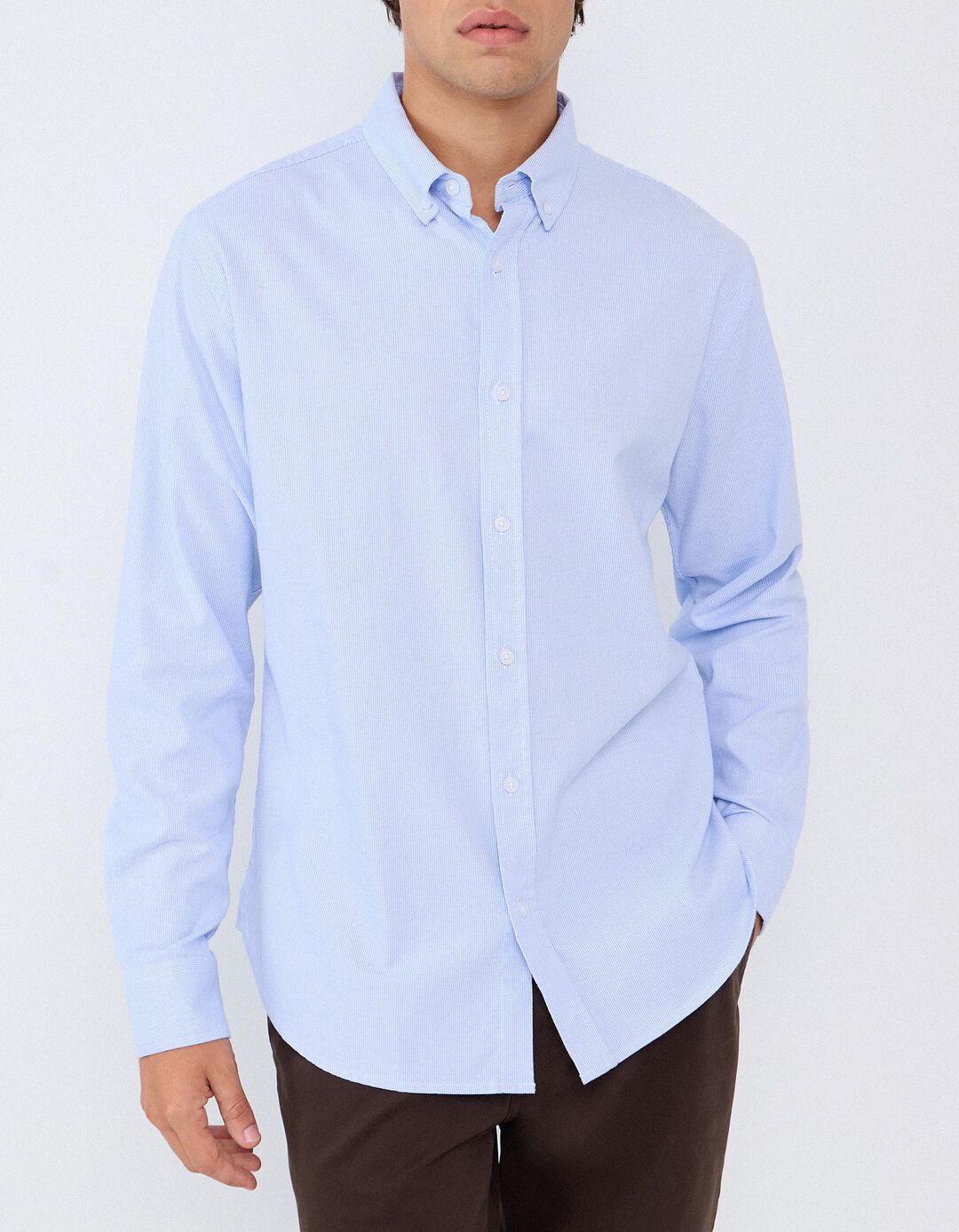 Camisa Oxford, Homem, Azul