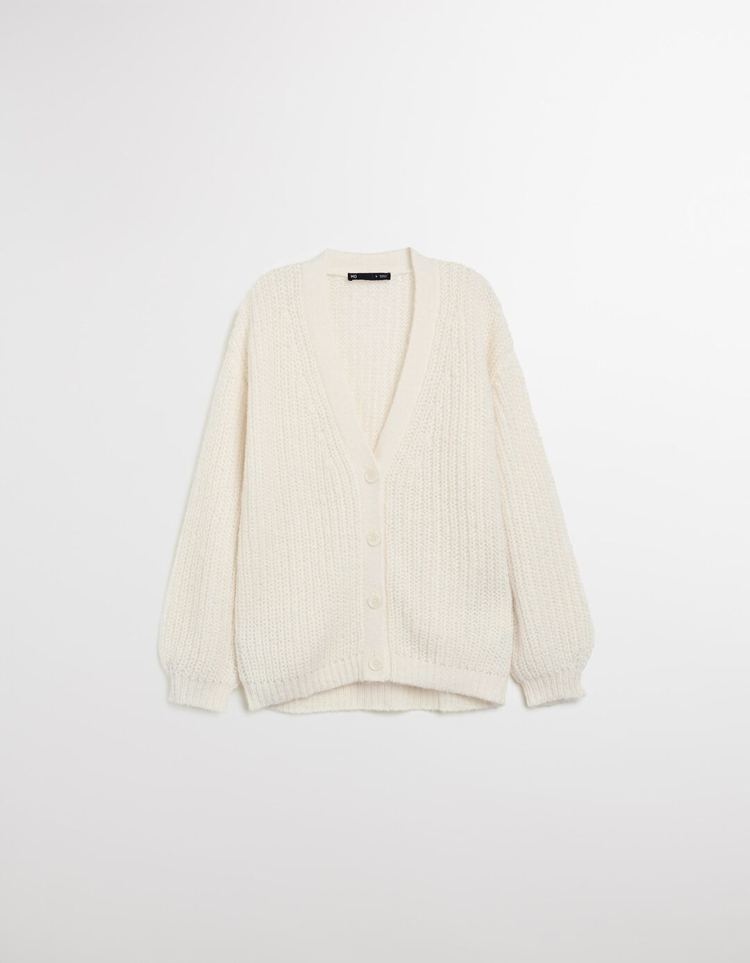 Casaco de Malha com L&atilde;, Mulher, Bege Claro