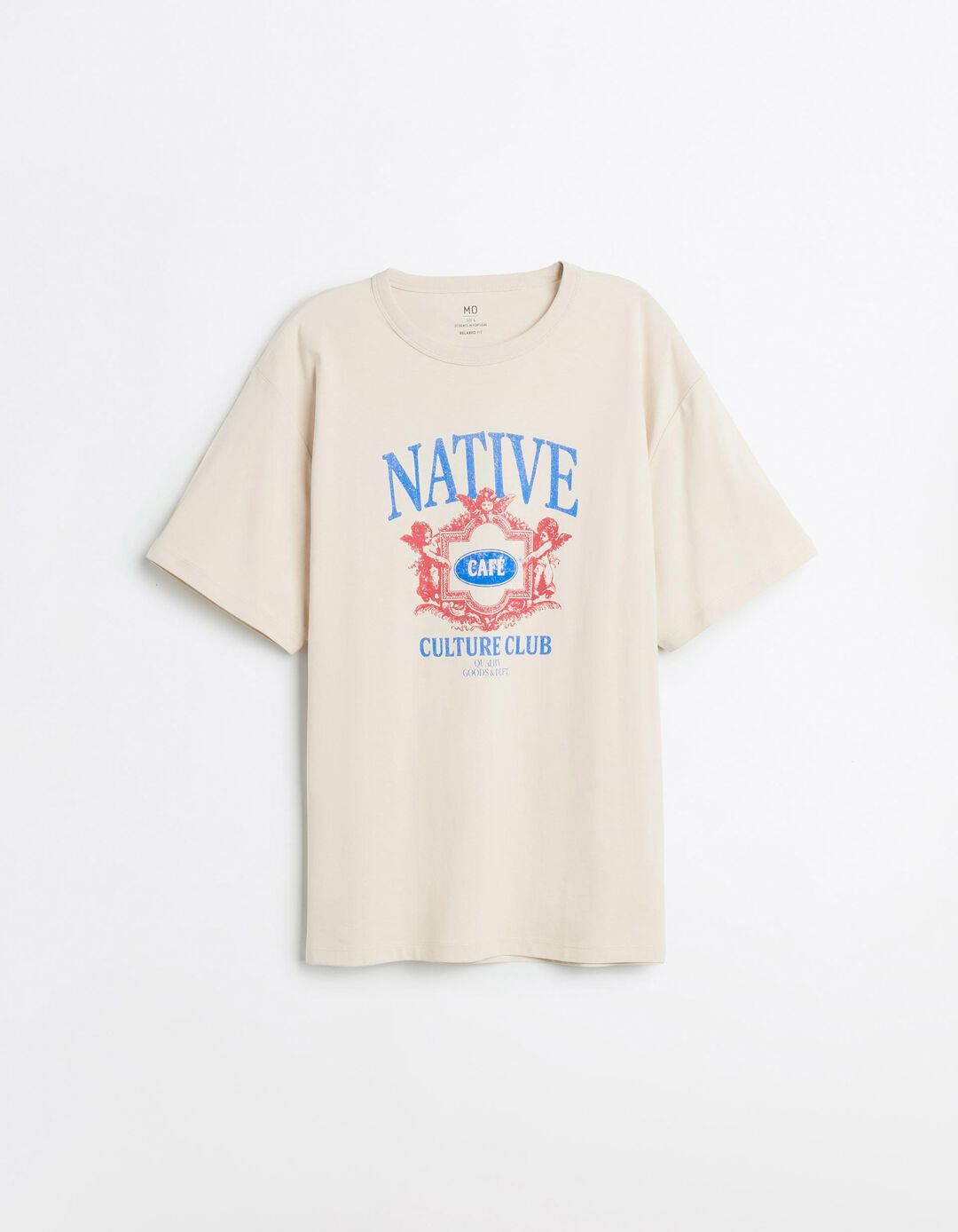 T-shirt Jersey Estampada, Homem, Bege